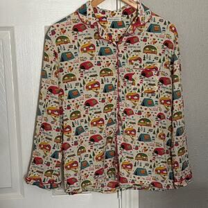 Mahogany Pajamas Set Size Medium Multicolor Camping Print